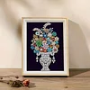 Framed Pearl Diamond Painting - Special Shaped - Vase Bouquets (17x22cm)