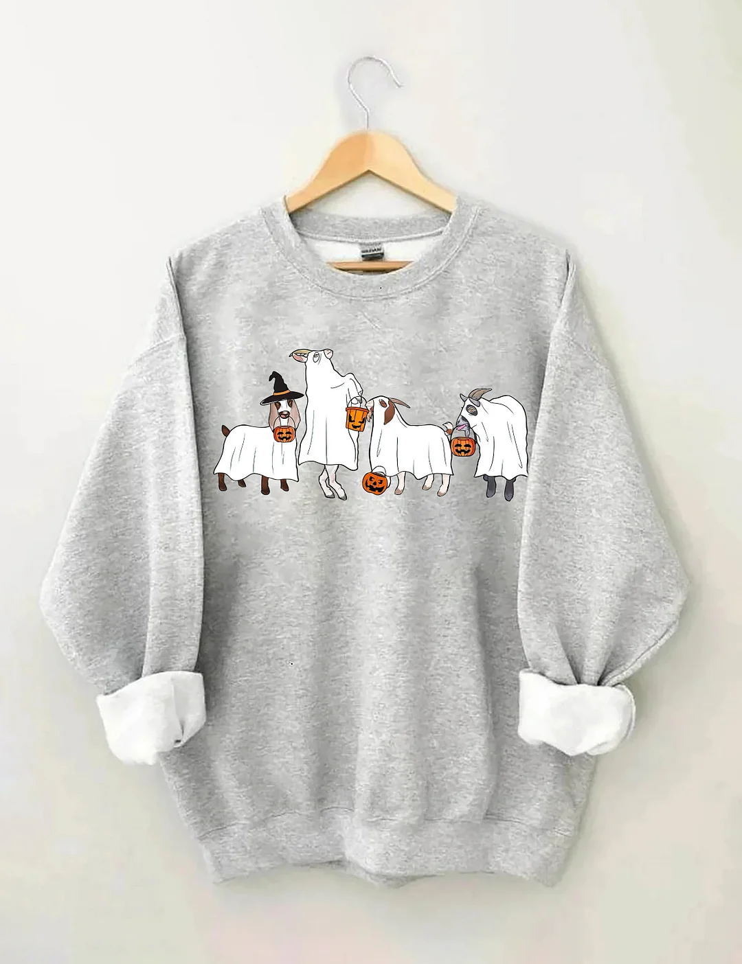 Halloween Ghost Goat Sweatshirt