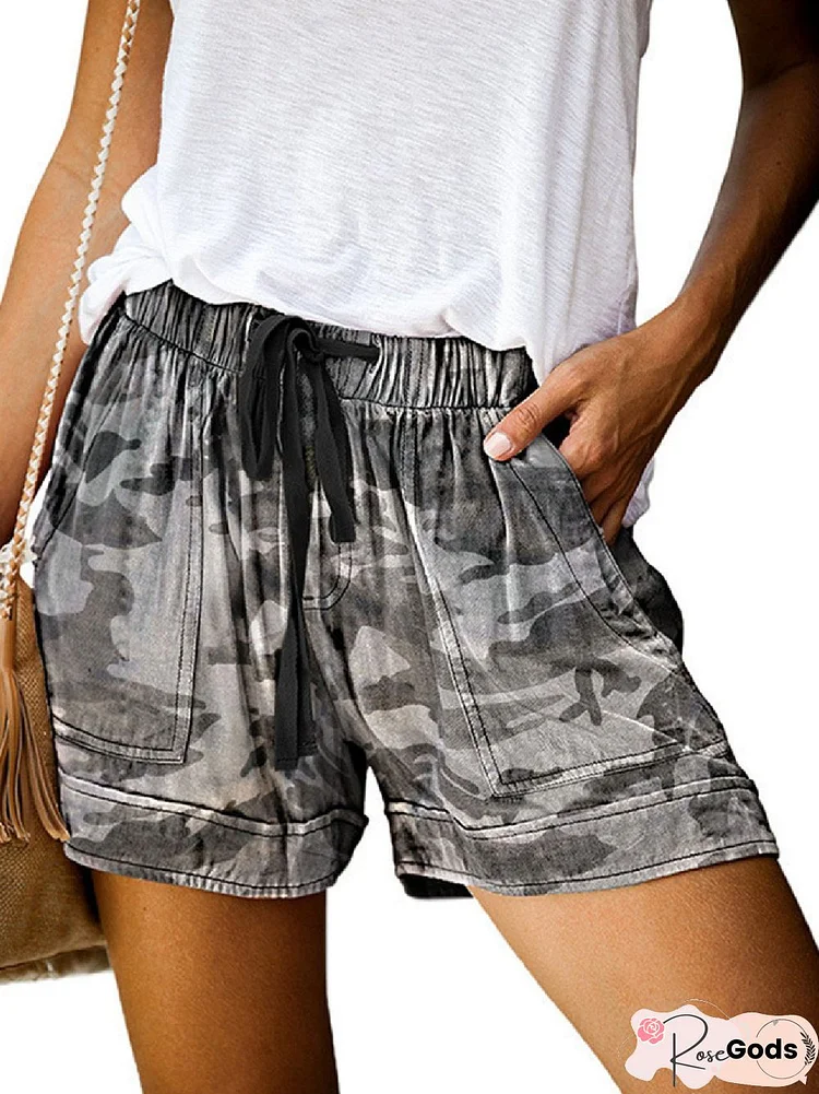 Holiday Ombre/Tie-Dye Drawstring Shorts