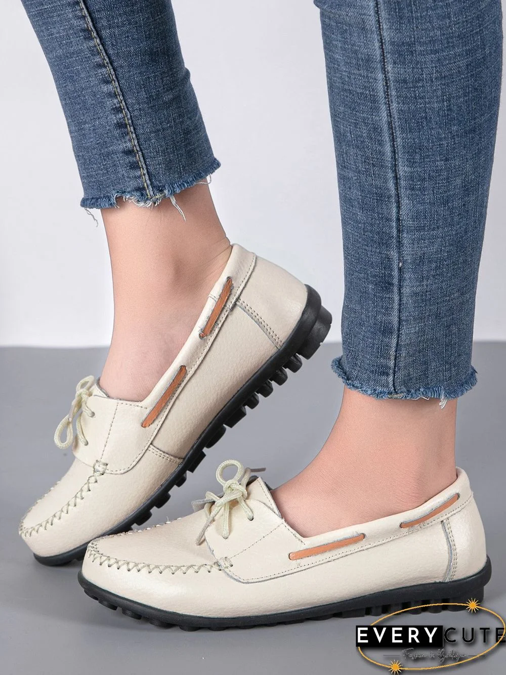 Retro Casual Simple Lace-up Flat Shoes