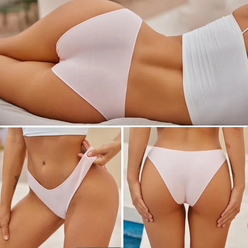 Billionm Women Sexy Cotton Panties Solid Color Underwear Simple Style Briefs Low Waist Breathable Panties Female Soft Intimates Lingerie