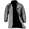 Men's Outdoor Mid-Length Double Layer Woolen Coat Jacket by Inlyline