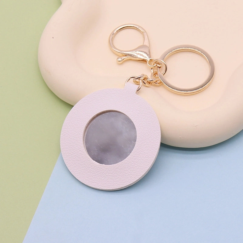 Minimalist Flower Pu Leather Women’s Keychain