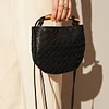 Stylish Silver Weaved Leather Women's Shoulder Bag
