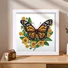 5D DIY Partial Special Shaped Drill Diamond Painting Kit Butterfly Decor With Frame Kit 18x18cm