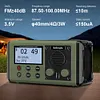 10000mAh Emergency Radio Solar/Hand Crank Charging Multifunctional DAB FM Radio