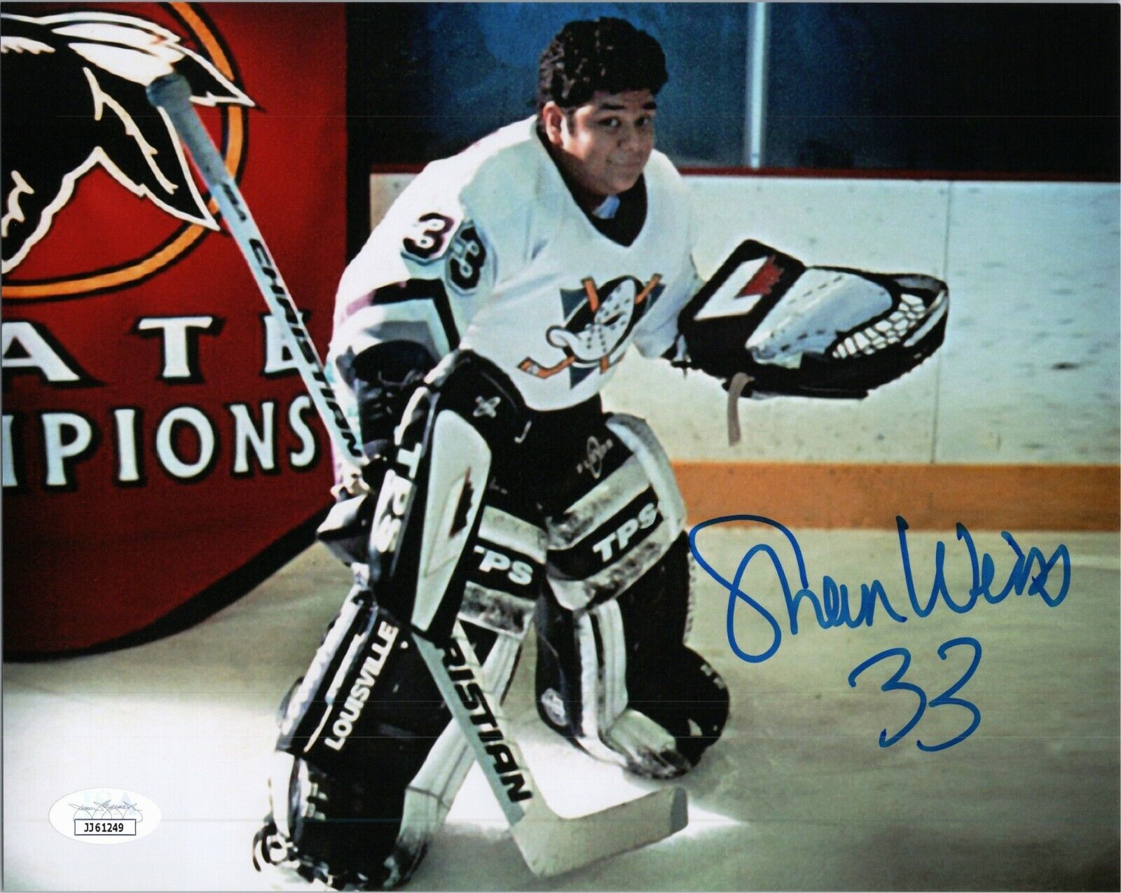 SHAUN WEISS Authentic Hand-Signed ~THE MIGHTY DUCKS GOLDBERG~ 8x10 Photo Poster painting JSA COA