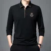 Long Embroidered Casual Business POLO Shirt