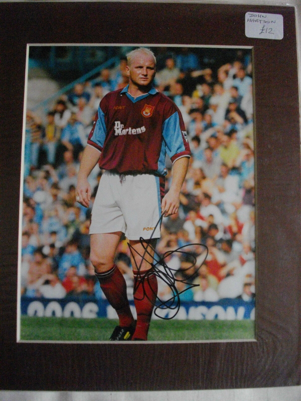 JOHN HARTSON AUTOGRAPHED MOUNTED Photo Poster painting WEST HAM