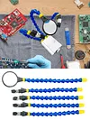 Octopus Welding Clamp with 5X Magnifier&Base 1/4In Thread Welding Auxiliary Tool