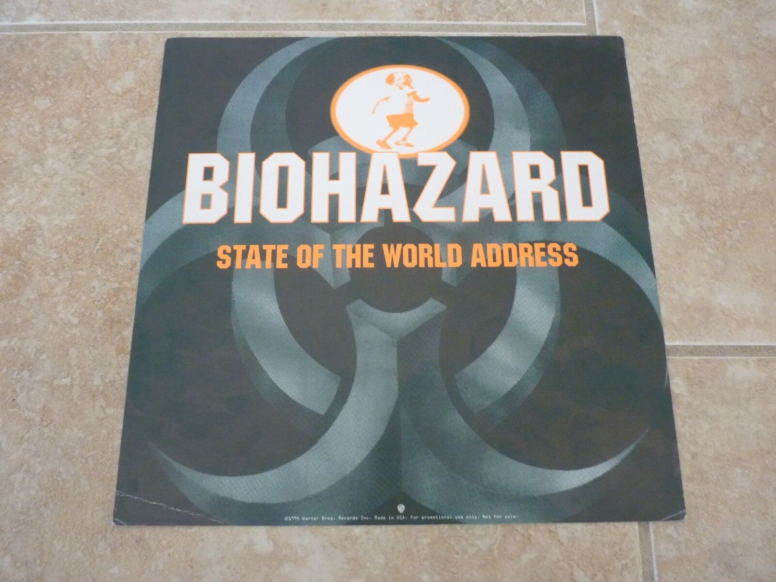 Biohazard State of the World Address 94 Promo LP Record Photo Poster painting Flat 12x12 Poster