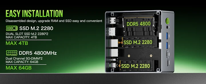 GMKtec AMD Ryzen 9 PRO 6950H Mini PC--NucBox M7 Pro 309.99