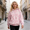 Women's Vintage Street Style Pink Camo Hooded Sweatshirt by Inlyline