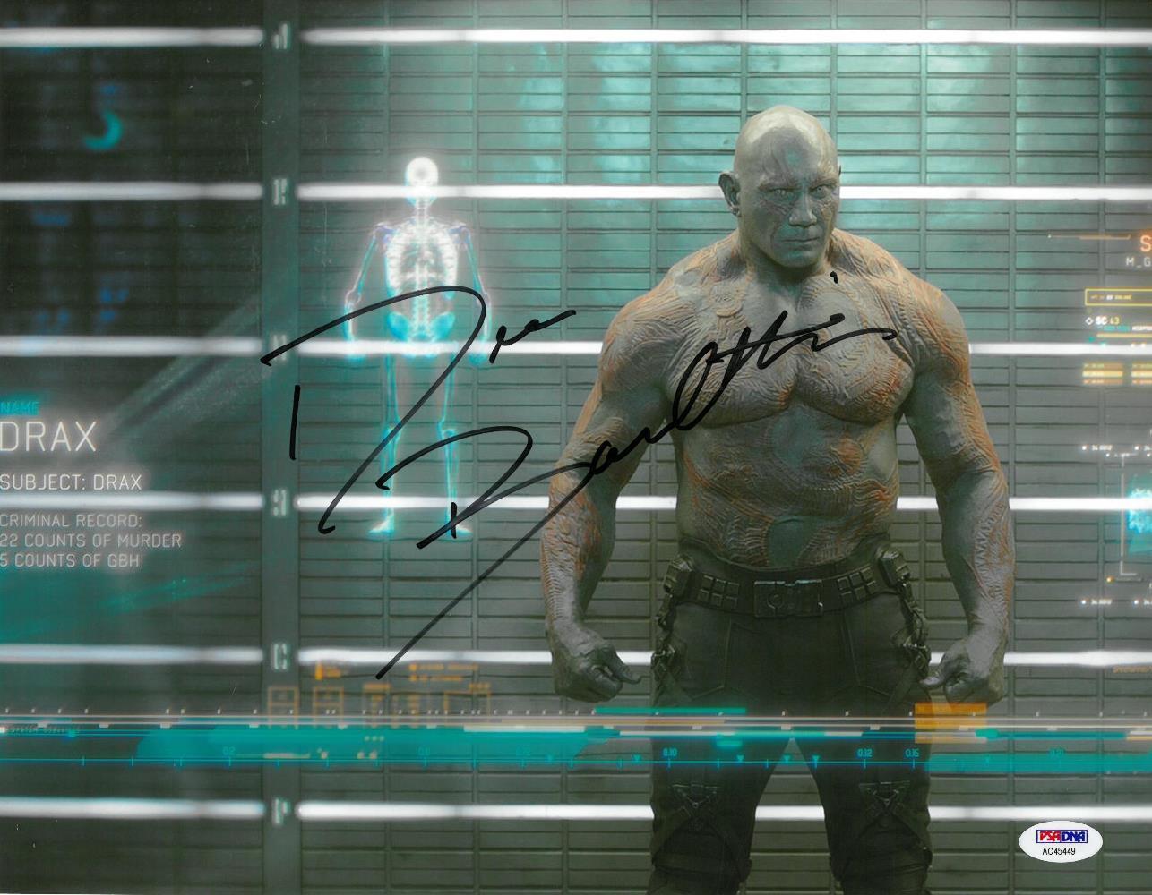 Dave Bautista Signed Guardians of the Galaxy Autographed 11x14 Photo Poster painting PSA#AC45449
