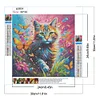 5D DIY Full Round Drill Diamond Painting Cat and Butterfly Kit Home Decor30x30cm