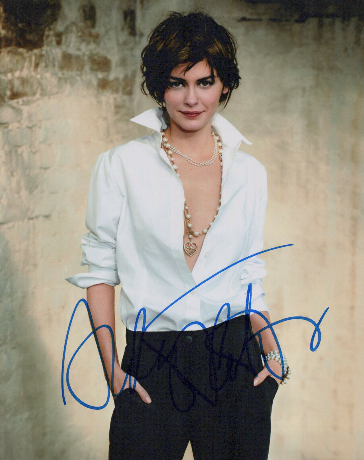 Audrey Tautou signed 8x10 Photo Poster painting In-person