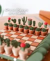 Cactus Succulent Themed Chess Set | Portable Magnetic Travel Chess