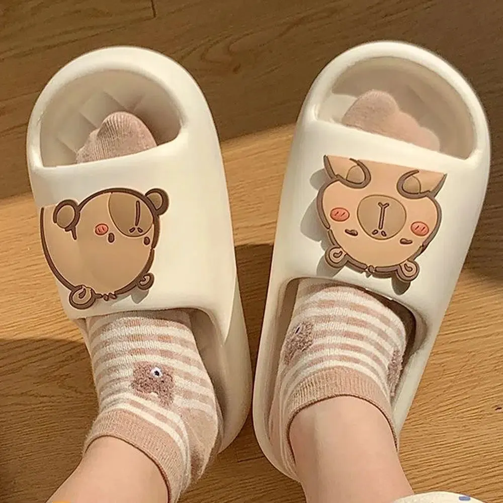 Brownm Rubber Slippers