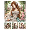 (Multi-Style)Literary Lady-Partial Special Shaped Diamond Painting 30*30CM