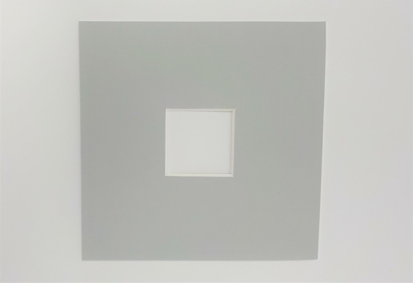 5 x 5 inch Square Picture Mount with 1 x 1 in central Aperture Window bevel cut