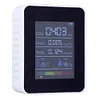 5 in 1 Digital Air Quality Monitor CO2 TVOC HCHO Temp Humidity Detector (White)
