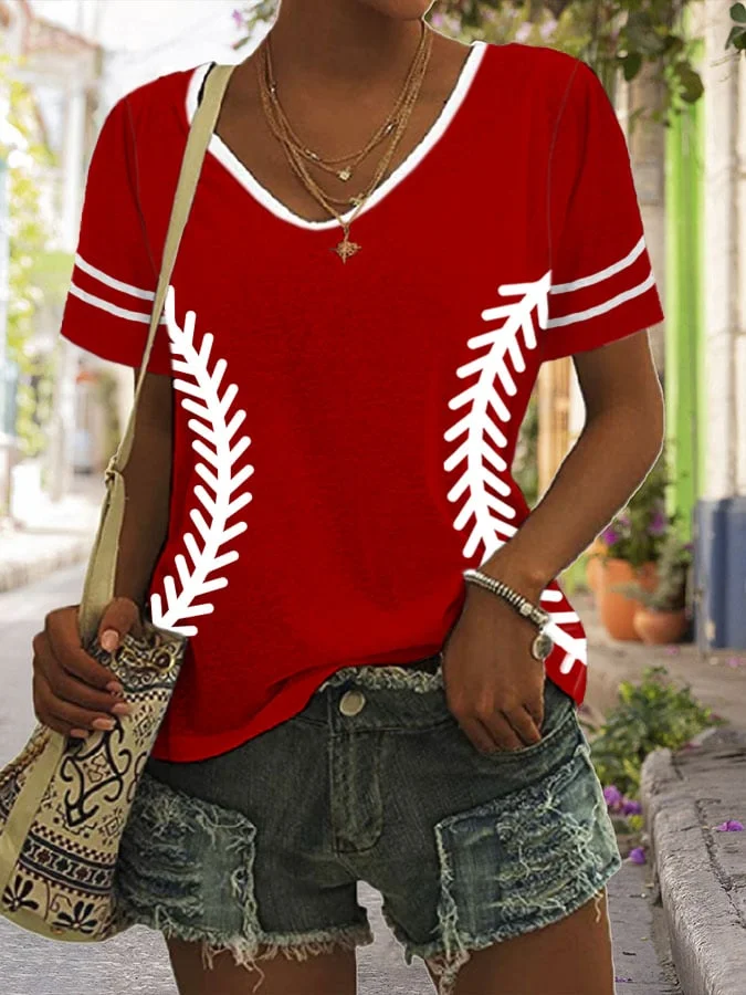 Women's Baseball Casual T-Shirts socialshop