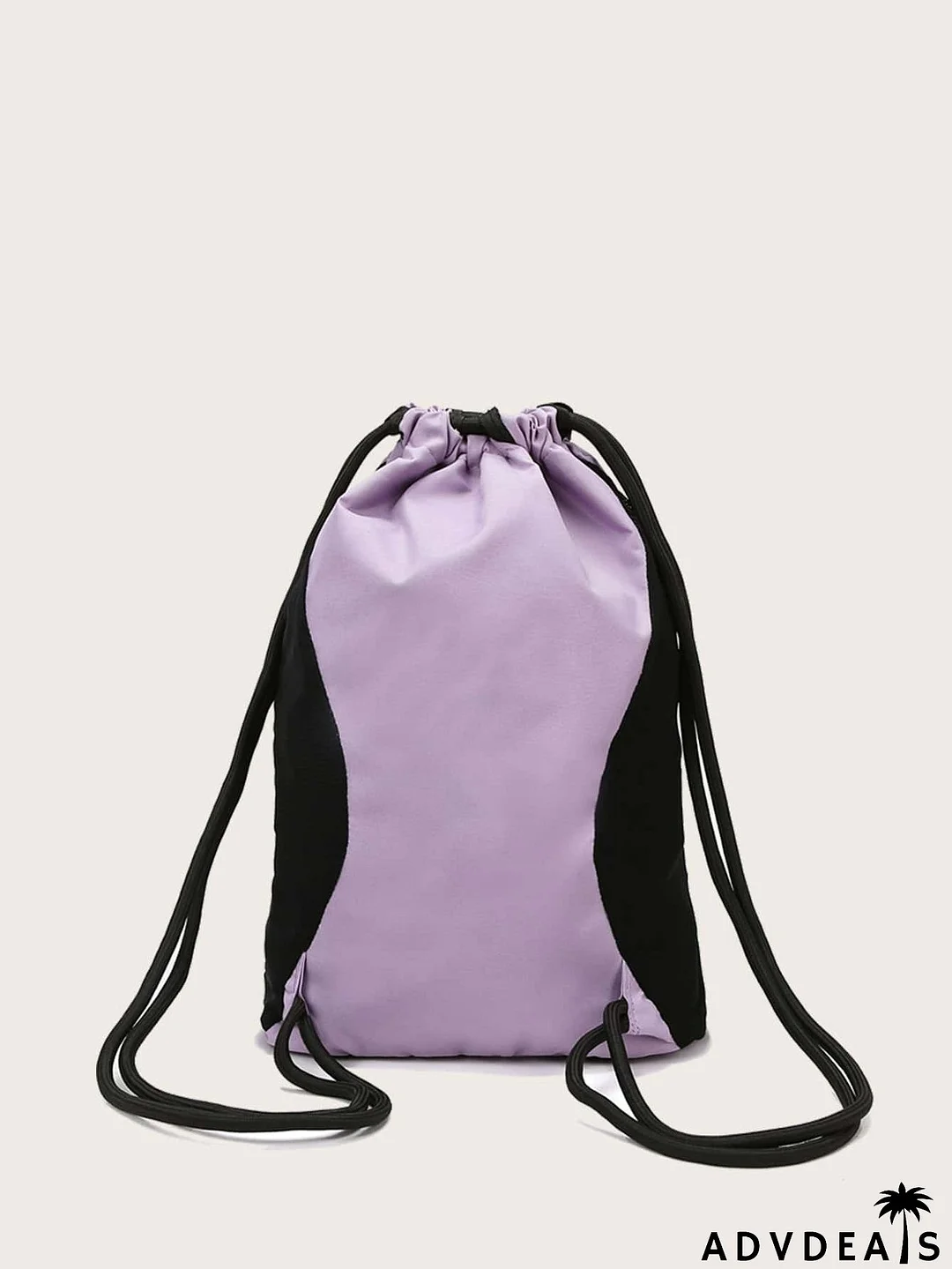Color Block Drawstring Backpack