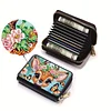 2pcs Flower Deer Pattern Diamond Painting Fashion Card Holder Compact Coin Purse