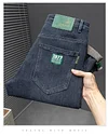 2023 High-End Men's Stretch Slim Winter Velvet Thickened Warm Jeans