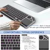 2-in-1 Bluetooth Wireless Keyboard and Mouse, Bluetooth + 2.4G Dual-Mode, 7-Color Backlight, Connects to 3 Devices Simultaneously, Compatible with Desktops, Laptops, HTPCs, Tablets, Smart TVs, Windows, Mac, and Android