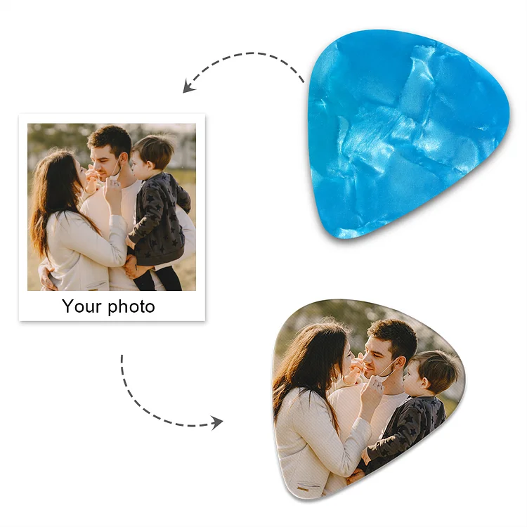 Personalized Photo Guitar Pick Gifts for Musician