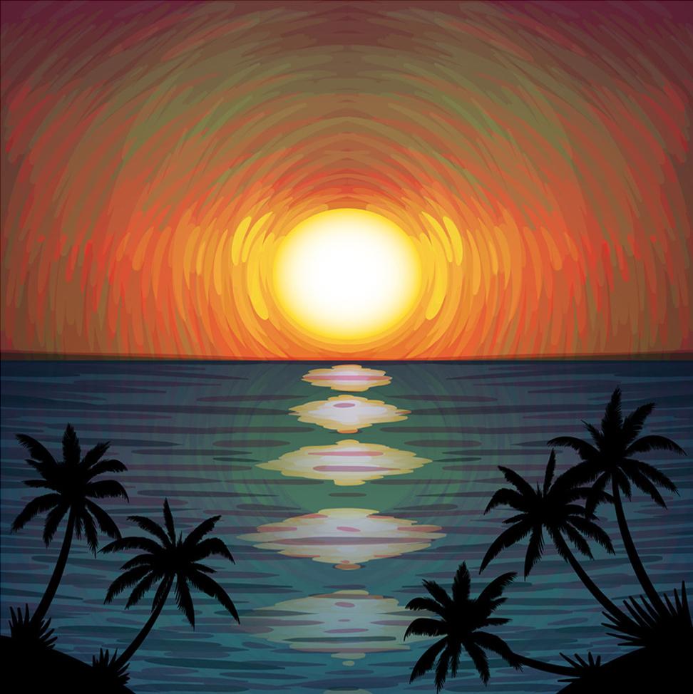 Diamond Painting - Full Round - Rising Sun