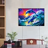 (60*40cm)Dolphin - Full Round Drill Diamond Painting
