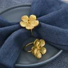 Golden Flower Wedding Event Catering Napkin Ring