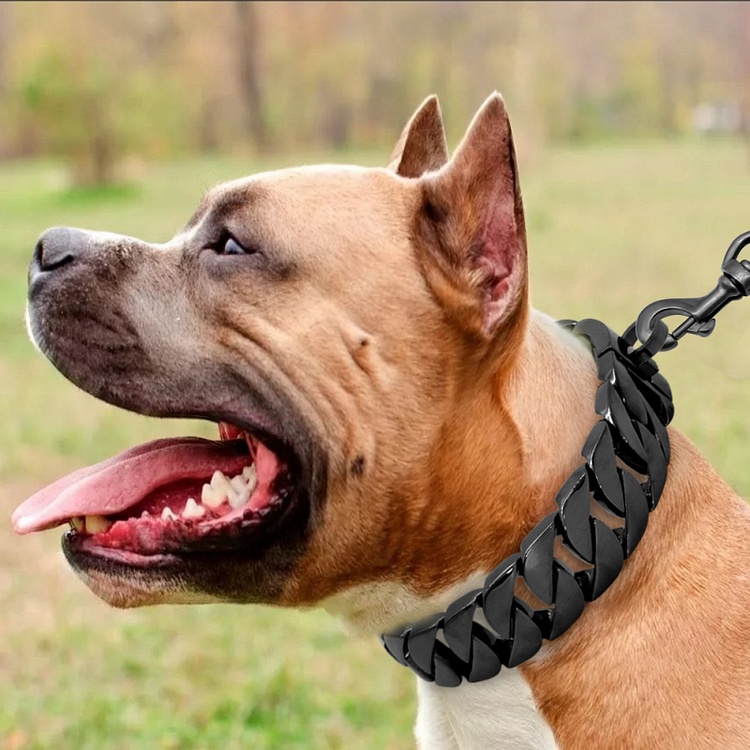 32MM Strong Stainless Steel Collar Cuban Pet Large Dog Bulldog Chain-VESSFUL