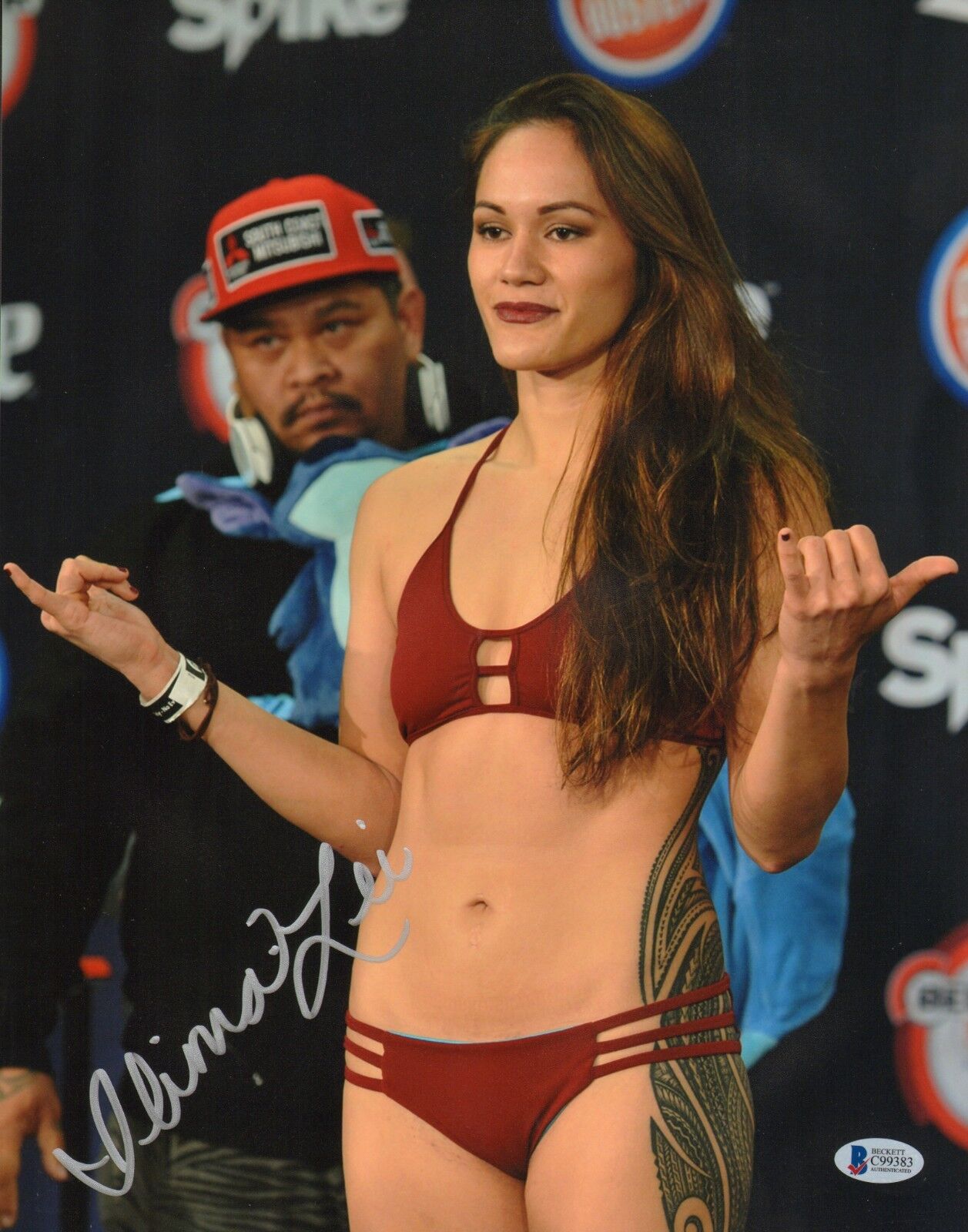 Ilima-Lei Macfarlane Signed 11x14 Photo Poster painting BAS COA Bellator MMA Picture Autograph 1