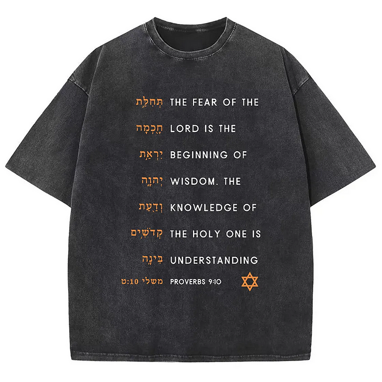 Sopula Proverbs 9:10 Unisex Washed T-Shirt