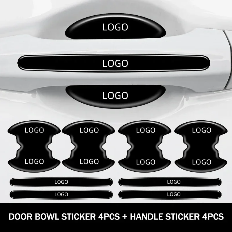 Carbon fiber car door handle cup cover (4PCS)