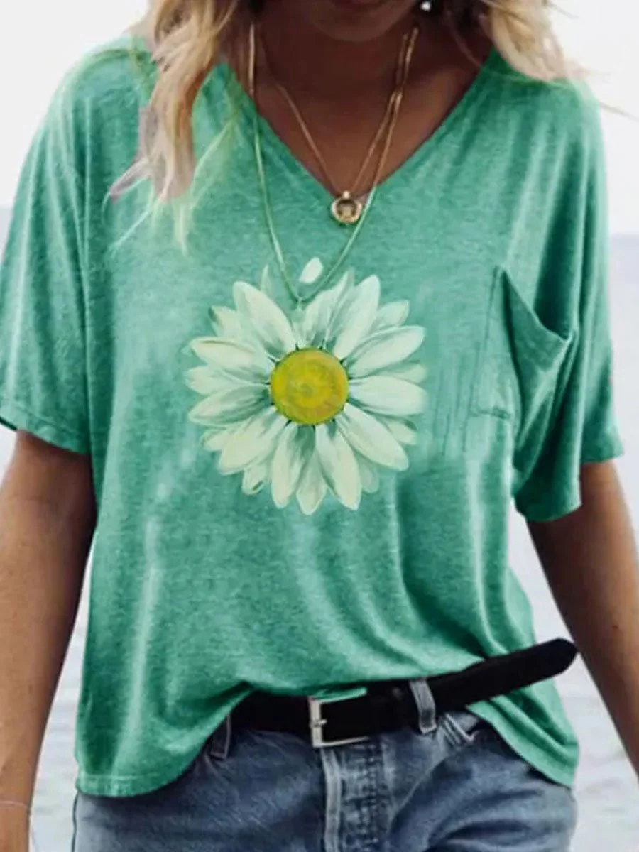 Sunflower Short Sleeve Loose T-shirt