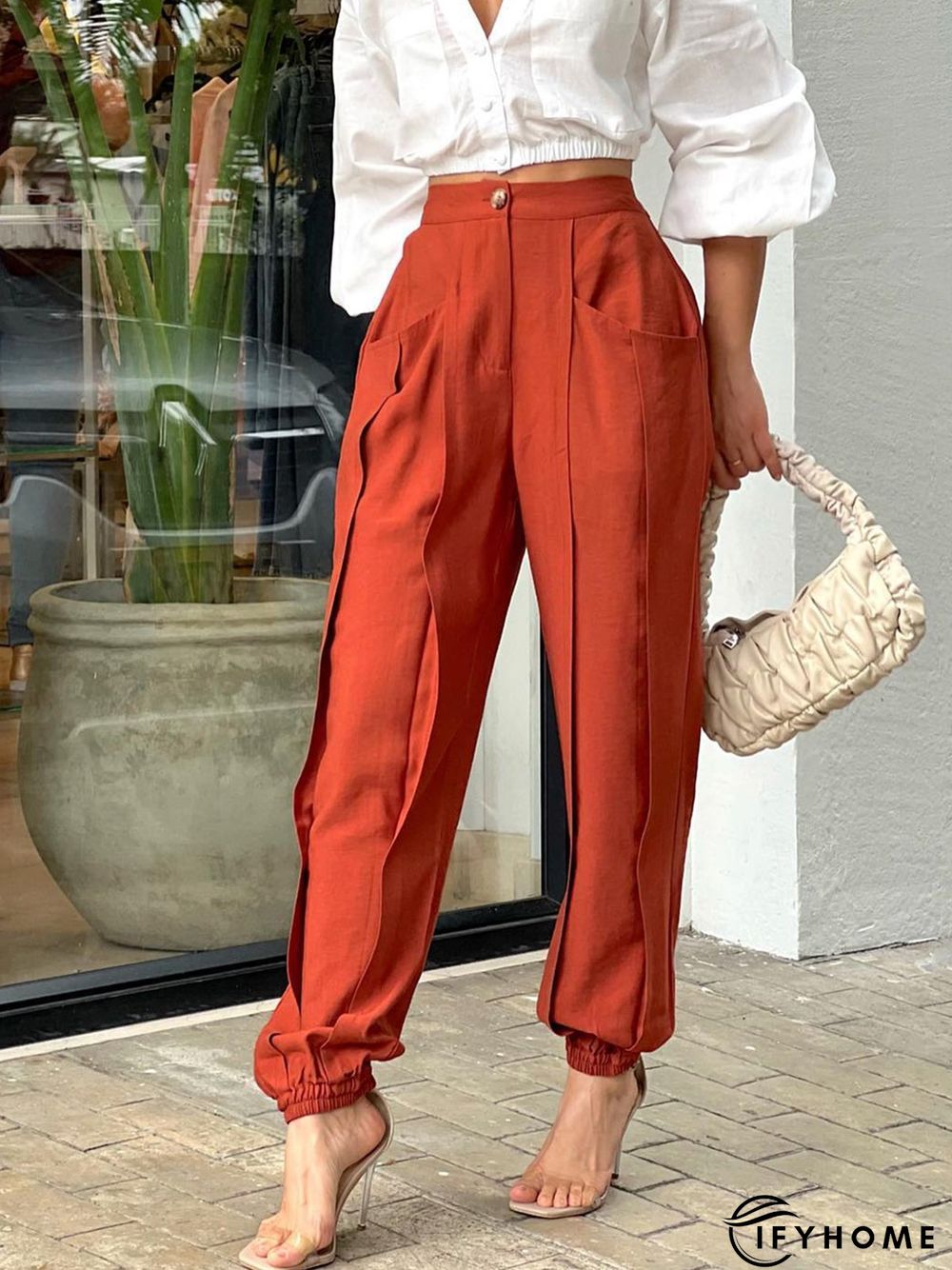 Daily Simple Regular fit Solid Pants | IFYHOME