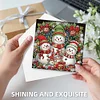 (US Only)6PCS DIY Xmas Diamond Art Greeting Cards Congratulations Cards & Gifts (Snowman)