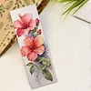 Watercolor Hibiscus-11CT Stamped Cross Stitch Bookmark 18*6cm(Double Sided)
