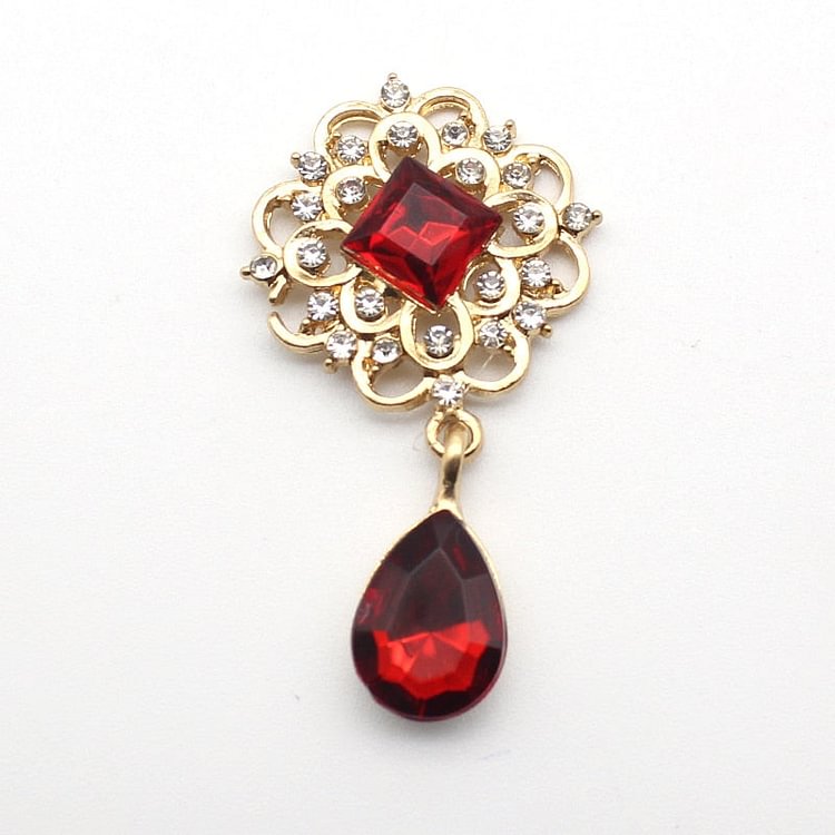 Shiny 10Pcs/Lot Fashionable Square Alloy Rhinestone Pendant Gold Hair Bow Decoration DIY