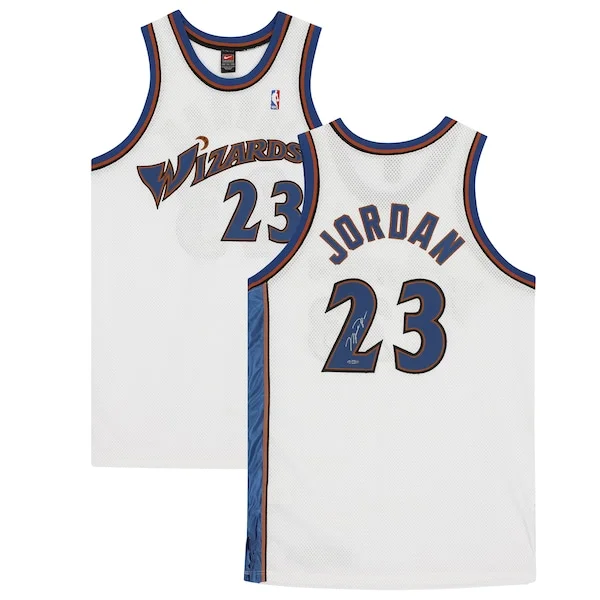 Michael Jordan Washington Wizards Authentic Autographed White Nike Jersey