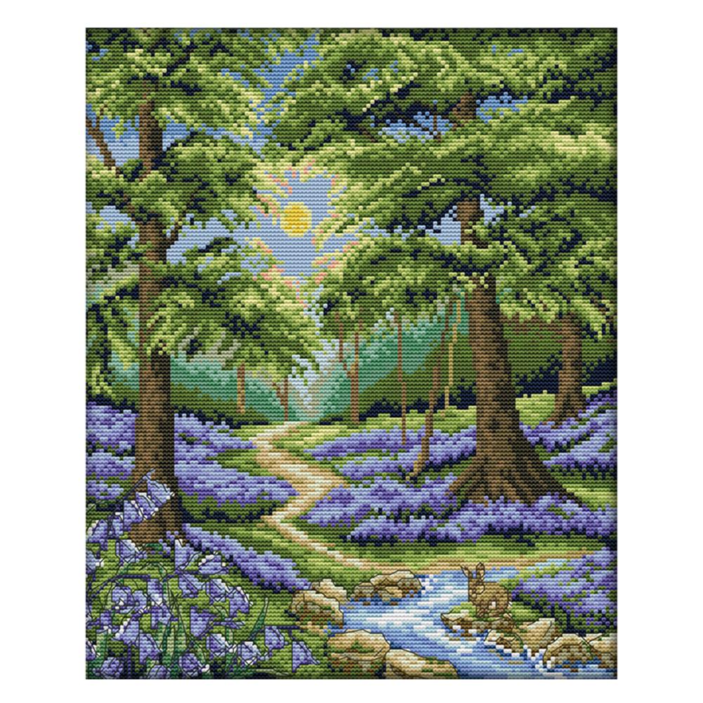 

Bluebell Forest - 14CT Stamped Cross Stitch - 33*38cm, 501 Original