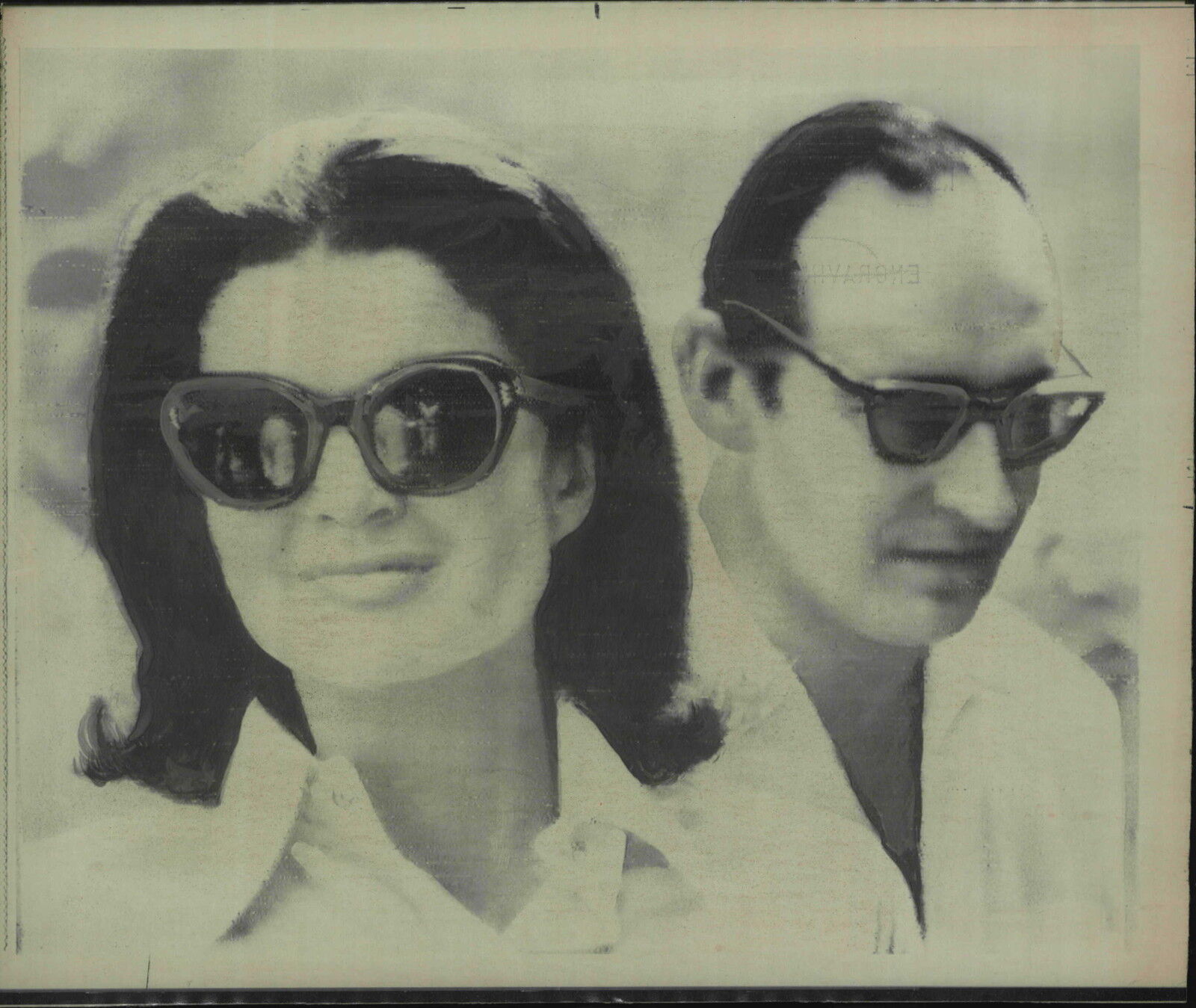 Jacqueline Kennedy British Ambassador Lord Harlech in Cambodia Press Photo Poster painting