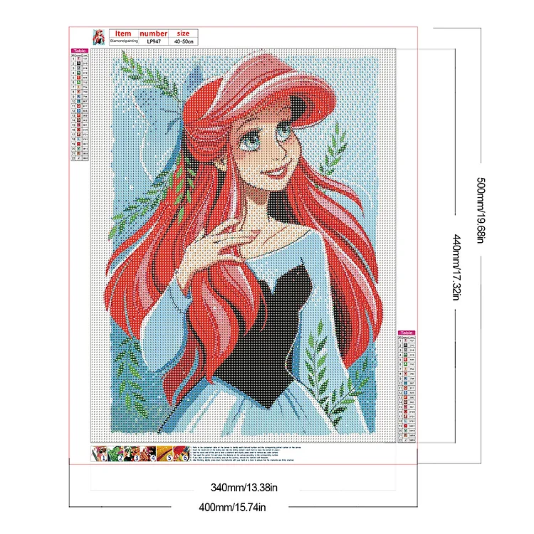 The Little Mermaid Disney Diamond Art DIY 5D Diamond Painting Kits for  Adults and Kids Full Drill Arts Craft by Number Kits for Beginner Home