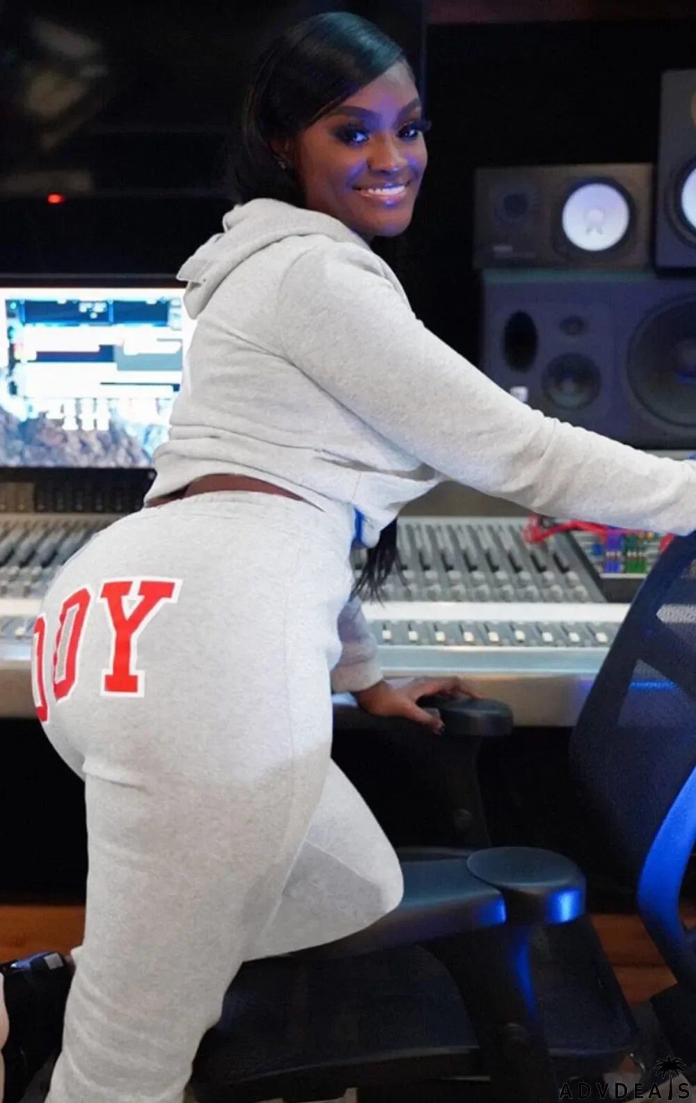 Fall Print Grey Hoodie Top and Pants Tracksuit