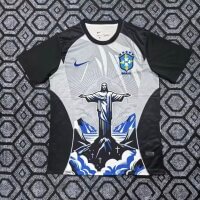 2025-26 Brazil Goddess Color-Blocked Grey Jersey - Fan Edition
