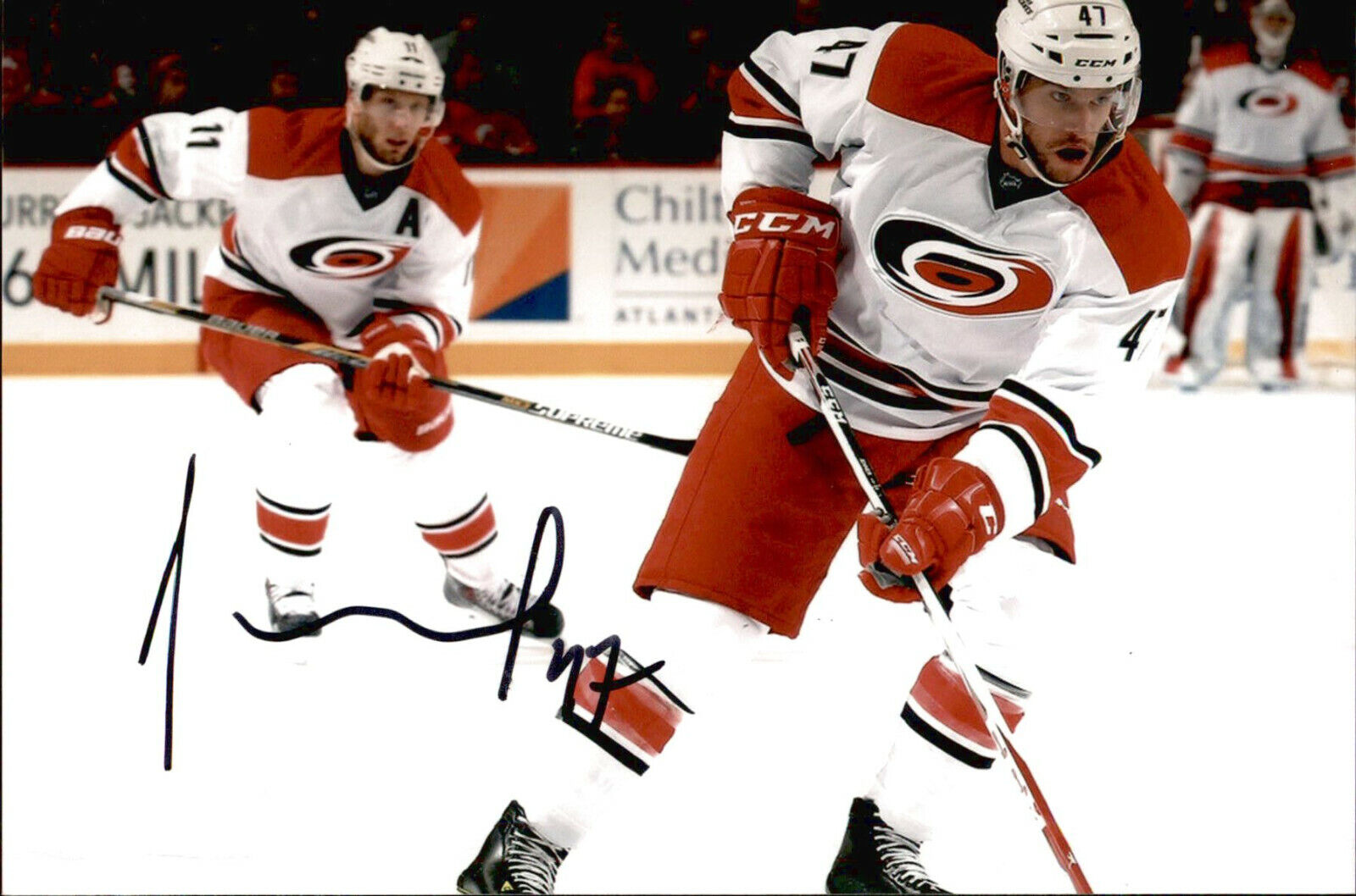 Michal Jordan SIGNED autographed 4x6 Photo Poster painting CAROLINA HURRICANS #4